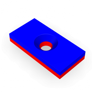 20x10xd8/4x4 N42 Neodymium magnet countersunk 2