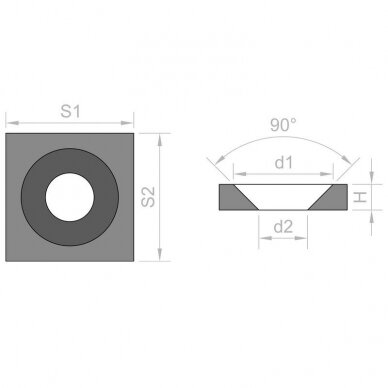 20x20xd12/6x2 металлическая пластина 1