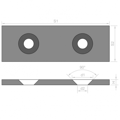 100x20xd12/6x3 Metalo plokštelė 1