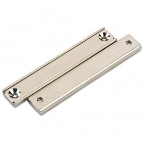 60x13.5x5 magnetic holder with metal housing Neodymium flat bar with hole and countersink