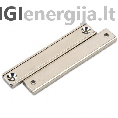 60x13.5x5 magnetic holder with metal housing Neodymium flat bar with hole and countersink