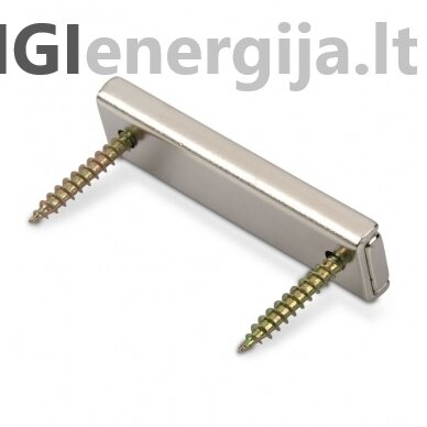 60x13.5x5 magnetic holder with metal housing Neodymium flat bar with hole and countersink 1