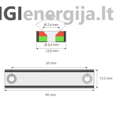 60x13.5x5 magnetinis laikiklis su metaliniu korpusu 3