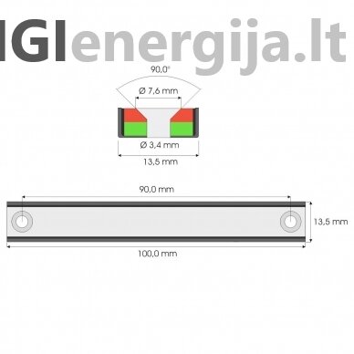 100x13.5x5 magnetinis laikiklis su metaliniu korpusu 4