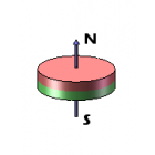 D15x1 N42 Priklijuojamas Neodymium magnetas su 3M 1