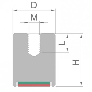 D10x8xM3 NdFeb magnetic holder 2