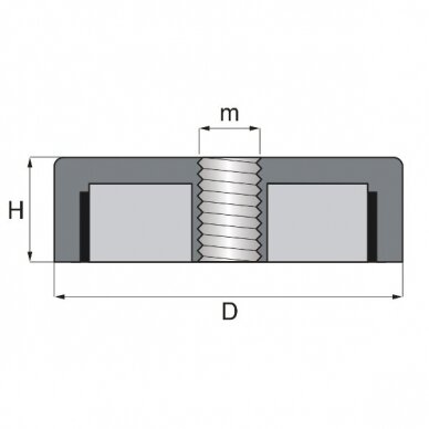 D16x5.2xM3 magnetinis laikiklis su vidiniu sriegiu 1