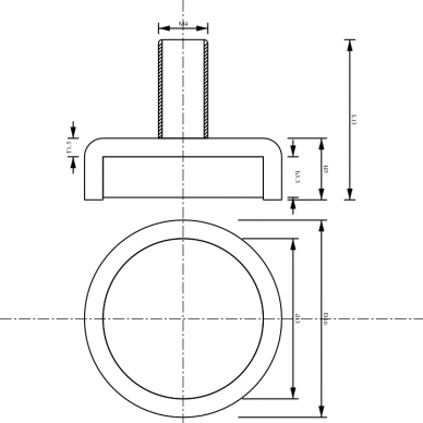 D16x5xM4išorėx13 NdFeb magnetinis laikiklis 2