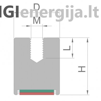 D20x10xM4 NdFeb magnetinis laikiklis 1