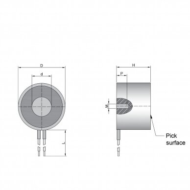 D30x25 24V Elektromagnetas 10 Kg 100N 4