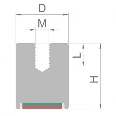 D32x10xM6 NdFeb magnetinis laikiklis 2