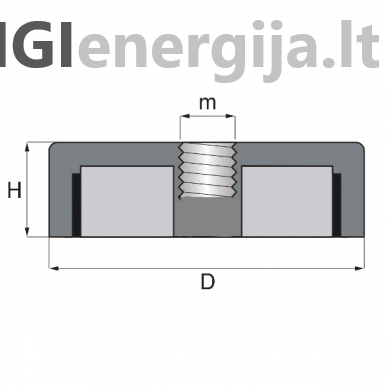 D35x15xM6 NdFeb magnetinis laikiklis 1