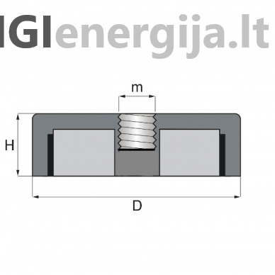 D50x20xM8 NdFeb magnetic holder 2