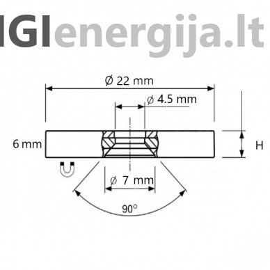 D22xd7/4.5x6 резиновый Держатель c конусом 1