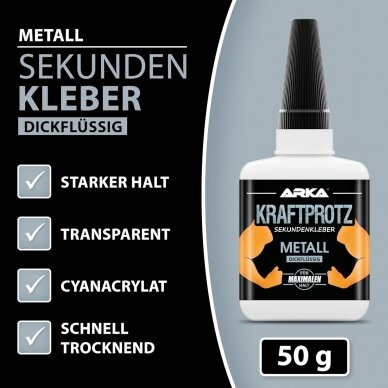 Glue ARKA  Metal Super Glue Extra Strong 50 g. 1