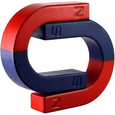 U42x40x9/7 U Shaped Horseshoe Magnet Red Blue Painted Pole School Physics Experiment for Education