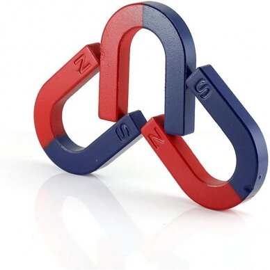 U42x40x9/7 U Shaped Horseshoe Magnet Red Blue Painted Pole School Physics Experiment for Education 1