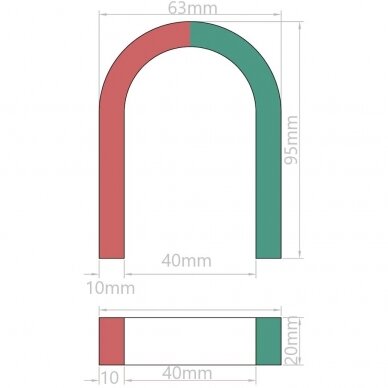 U95x63x10/17 School, experimental, educational magnet 3